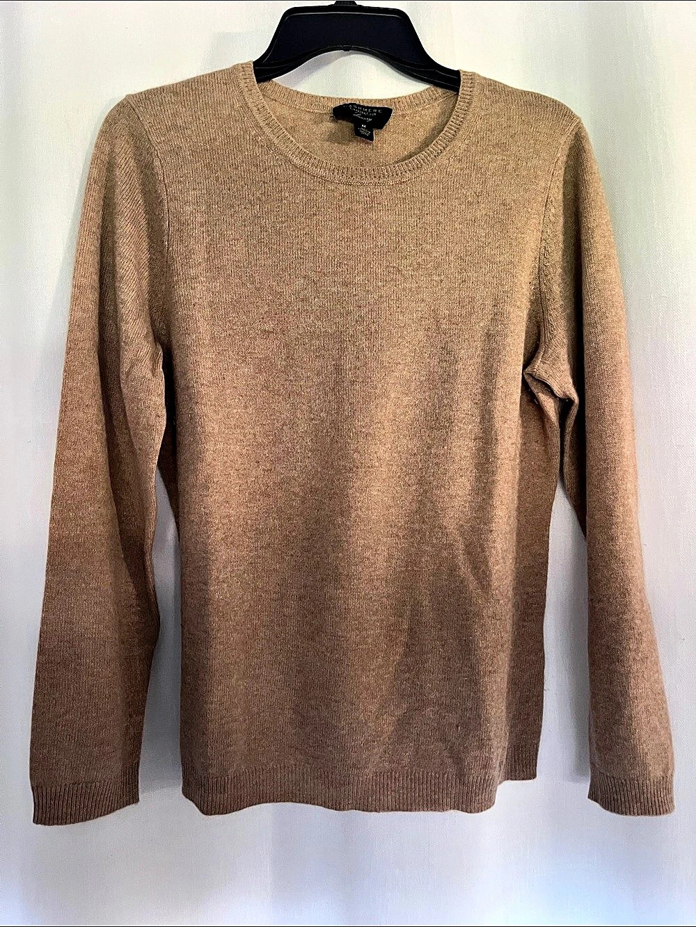 Cashmere Crew Neck Cashmere Sweater in Brown Size Medium